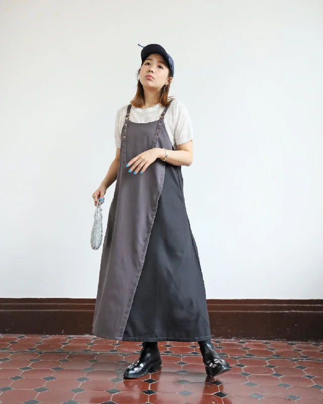 2-Tone Pinafore Dress (2-Color)