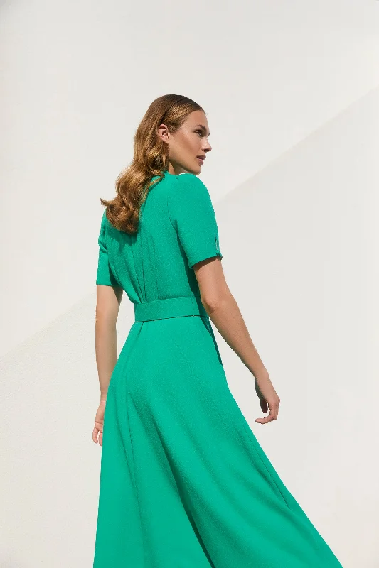 Ahana Emerald Short Sleeve Dress