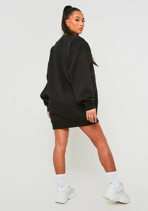 Lauren Black Missy Sport Oversized Sweater Dress