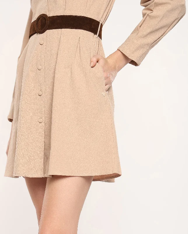 Rareism Women's Nami Beige Plain Dress