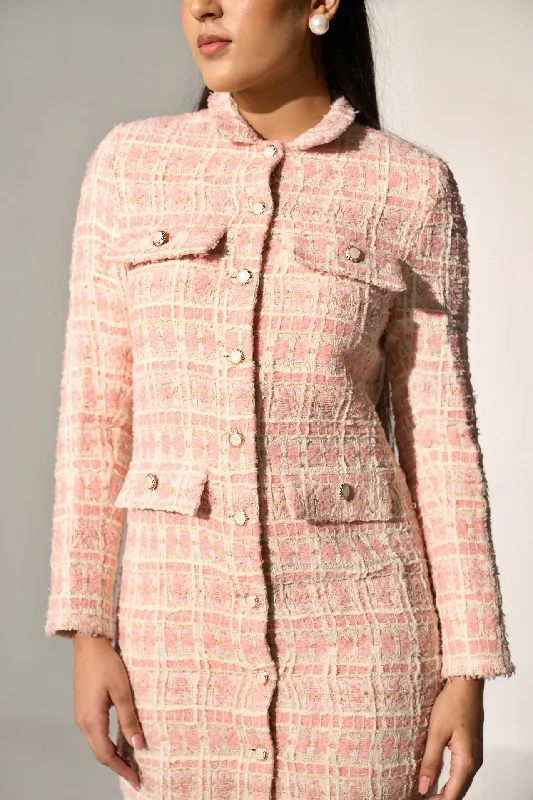 Elegant Women's Tweed Blazer office dress