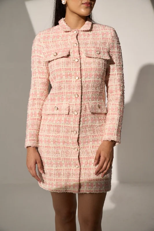 Elegant Women's Tweed Blazer office dress