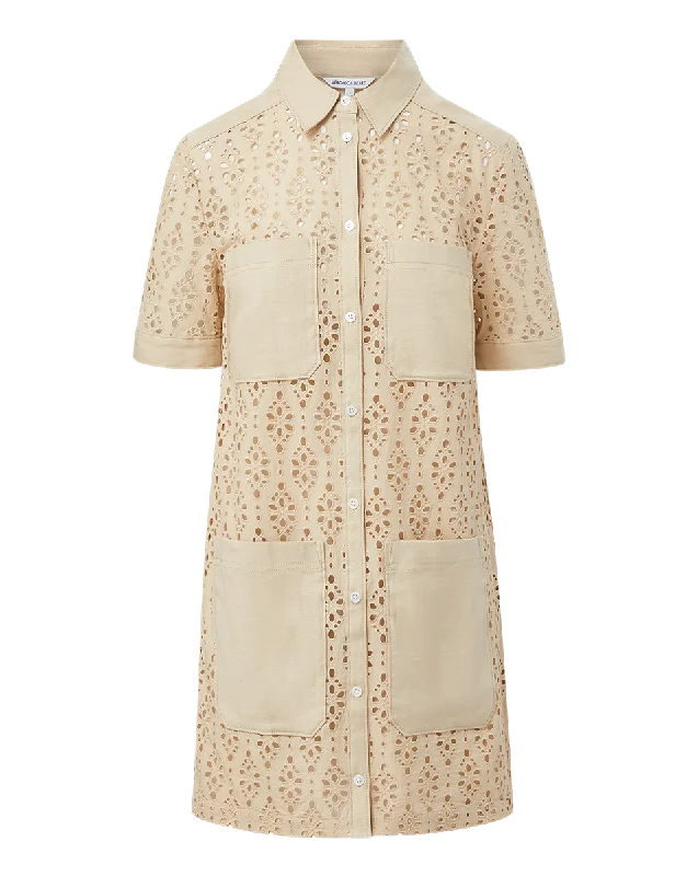 Rafaela Cotton Eyelet Shirtdress