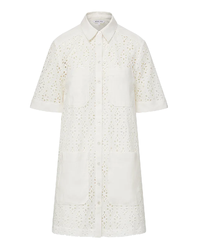 Rafaela Cotton Eyelet Shirtdress