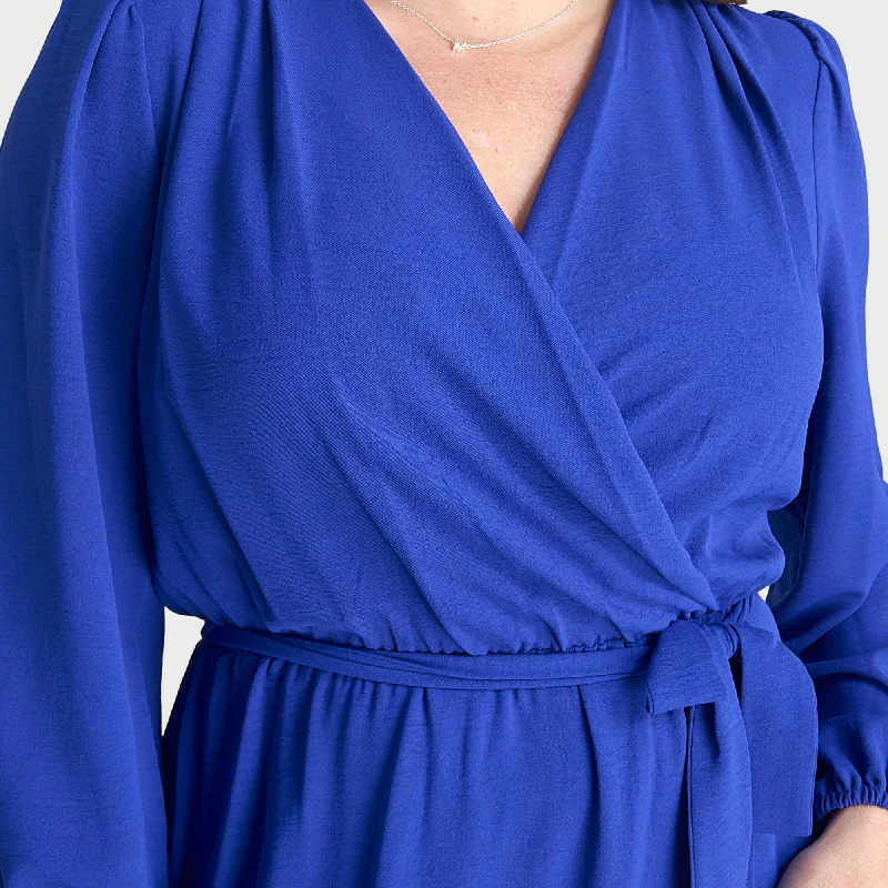 Shannon Sapphire Maxi Wrap Dress