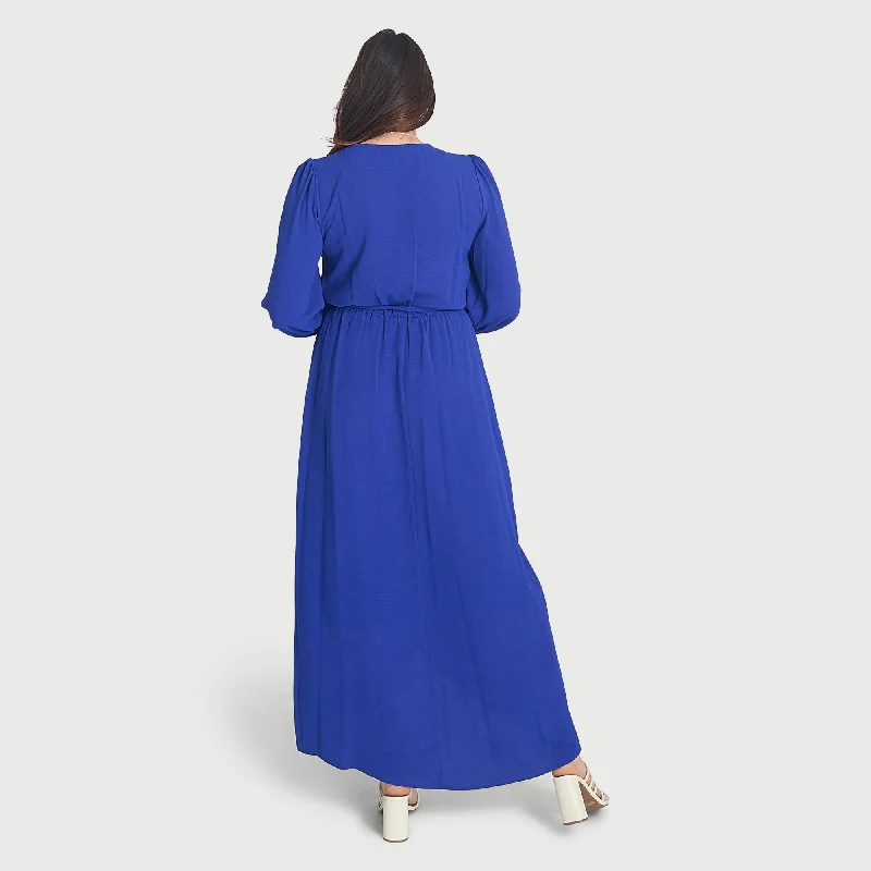 Shannon Sapphire Maxi Wrap Dress