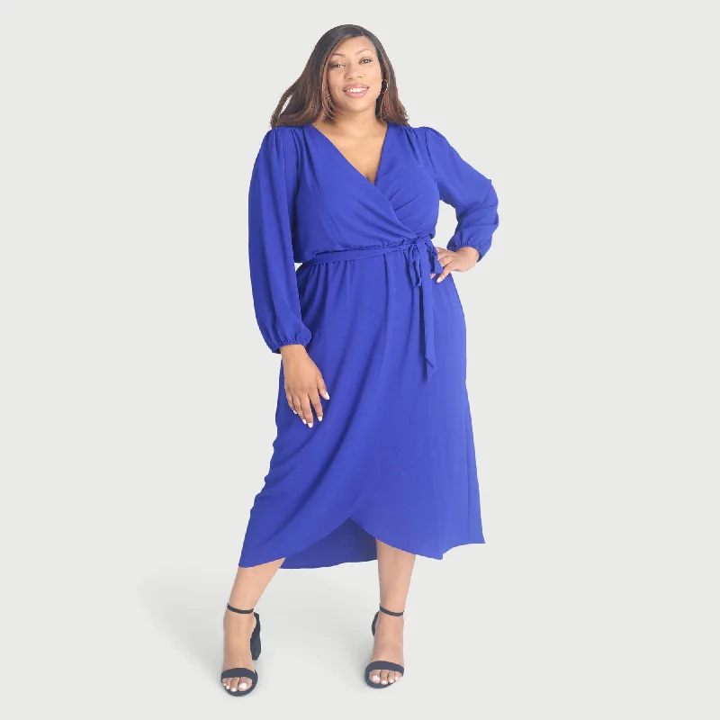 Shannon Sapphire Maxi Wrap Dress