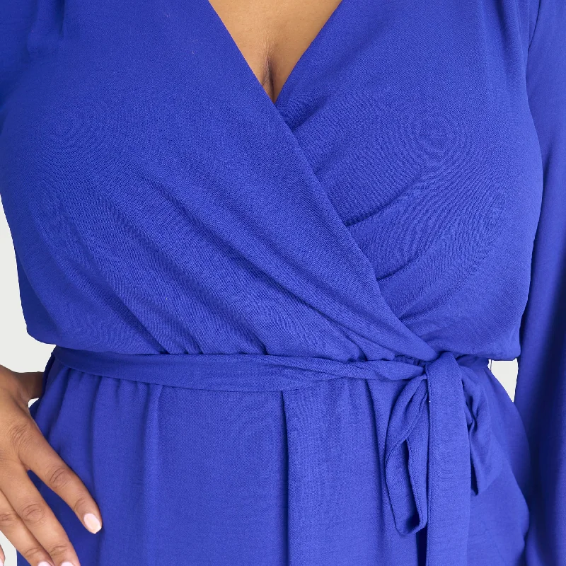 Shannon Sapphire Maxi Wrap Dress