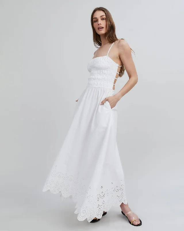 The Eyelet Delta Midi Dress