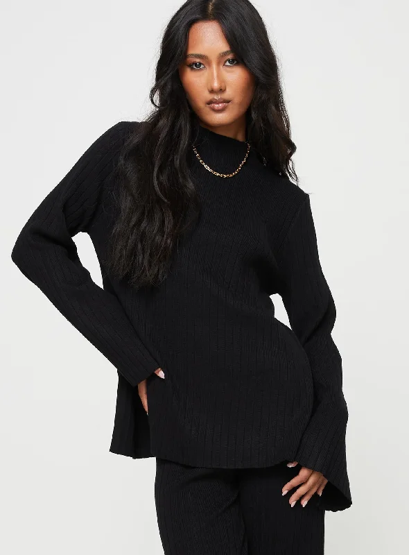 Allen Ribbed Jumper Black