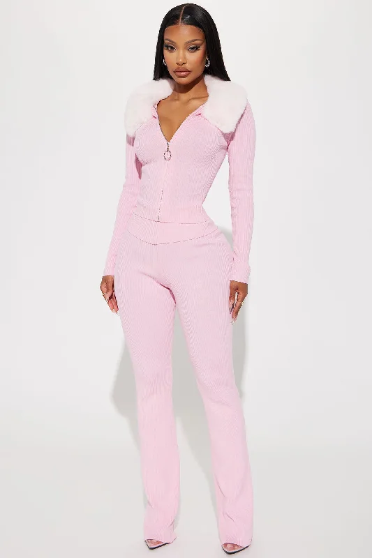 Always Sweet Sweater Pant Set - Pink