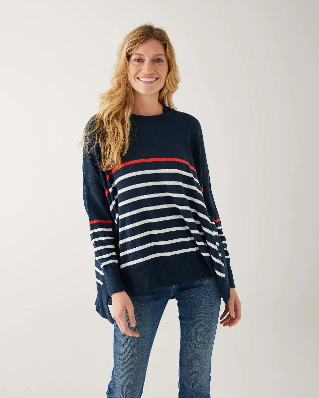 Navy/Scarlet Stripes / OS