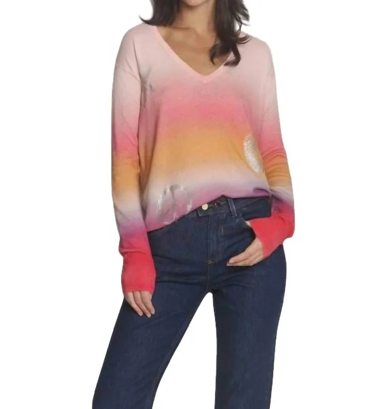 Bali Sunset Top In Pink Ombre