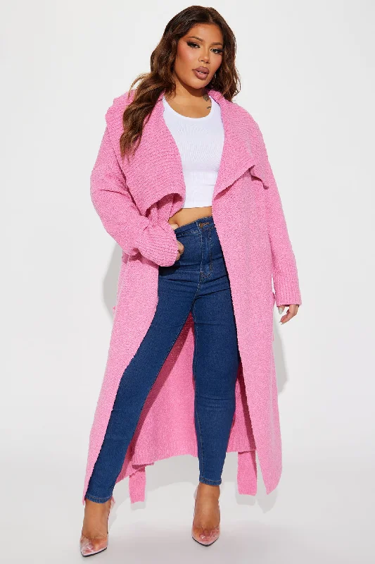 Coziest Feeling Cardigan - Pink