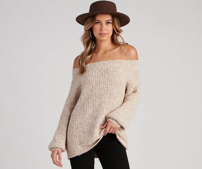 Cozy Chic Off The Shoulder Sweater