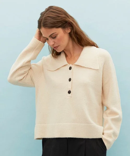 Faye Half Button-Up Sweater