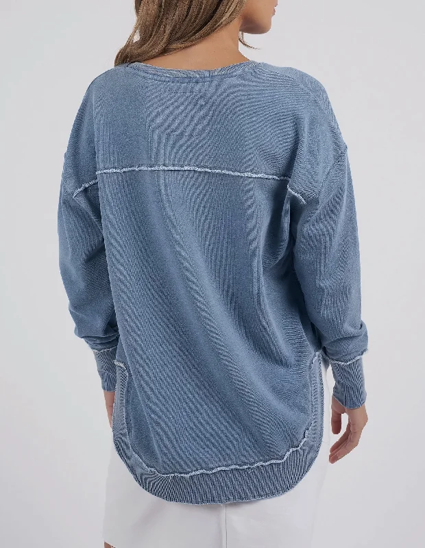 Foxwood Washed Simplified Crew Blue