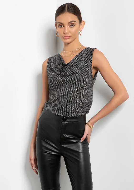 Gigi Metallic Rib Top