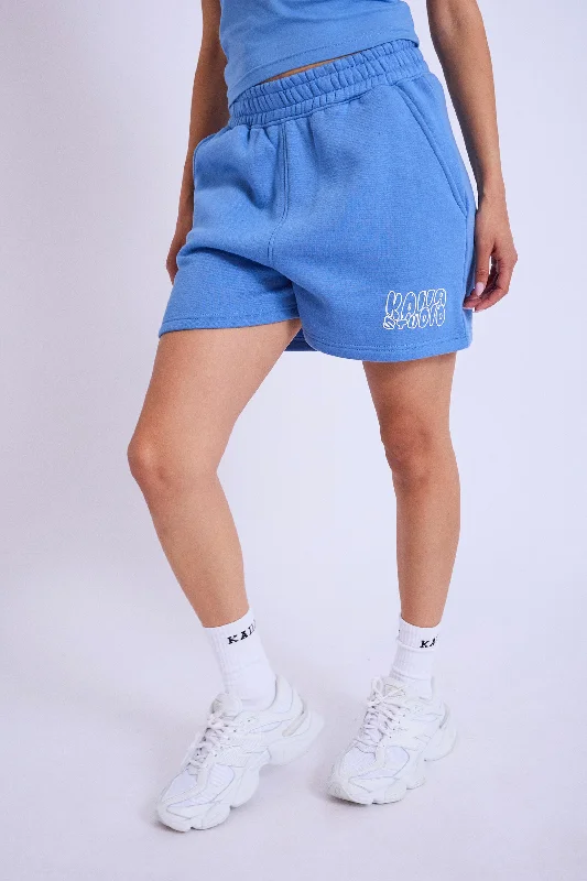 Kaiia Studio Bubble Logo Sweat Shorts Blue