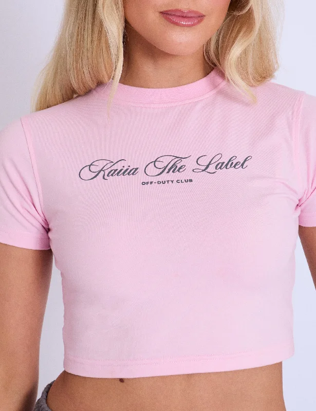 Kaiia The Label Baby Tee Baby Pink