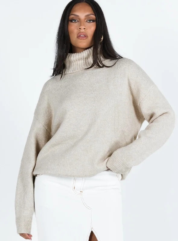 Oswin Turtleneck Sweater Oatmeal