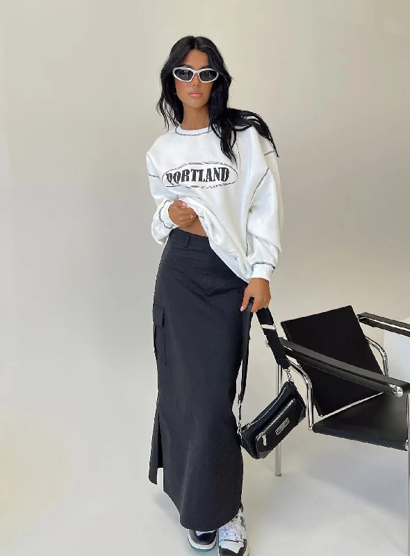 Portland Oversized Crewneck Sweatshirt White