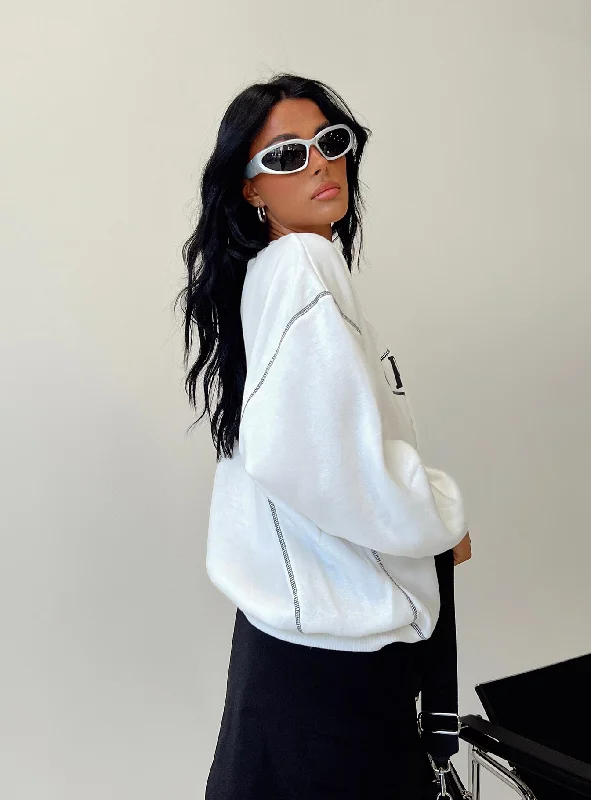 Portland Oversized Crewneck Sweatshirt White