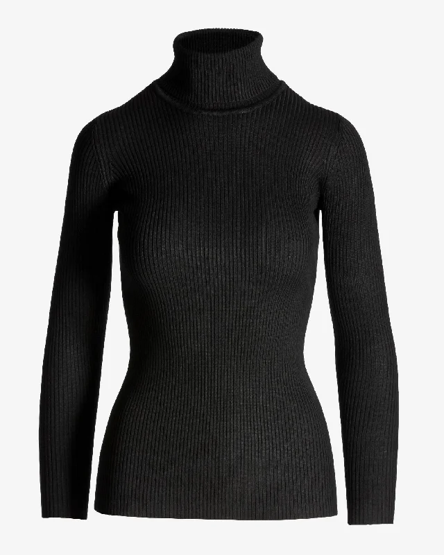 Ribbed Turtleneck Sweater Proper Black