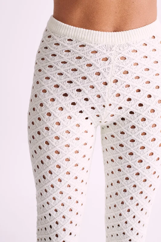 Santana Crochet Pants - Ivory