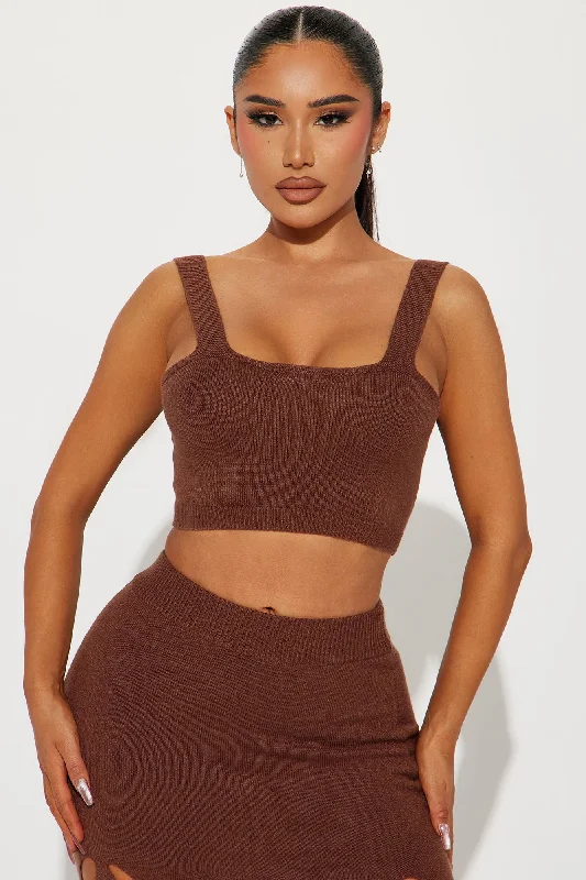 Sarai Sweater Skirt Set - Chocolate