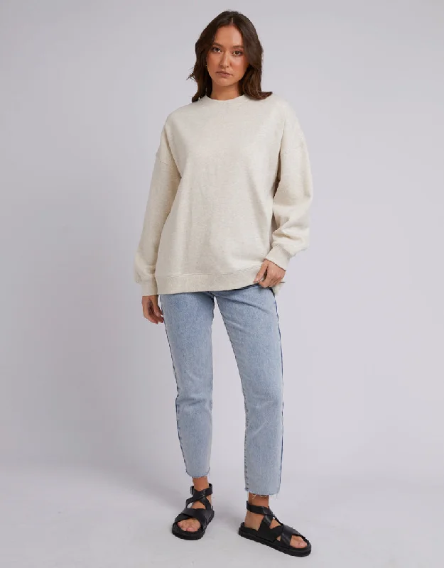 Silent Theory Oversized Crew Oatmeal