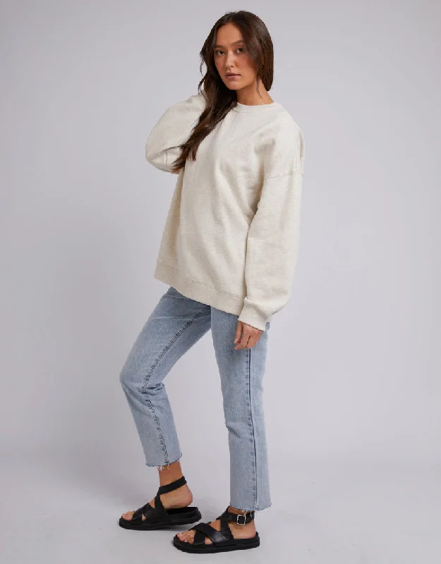 Silent Theory Oversized Crew Oatmeal