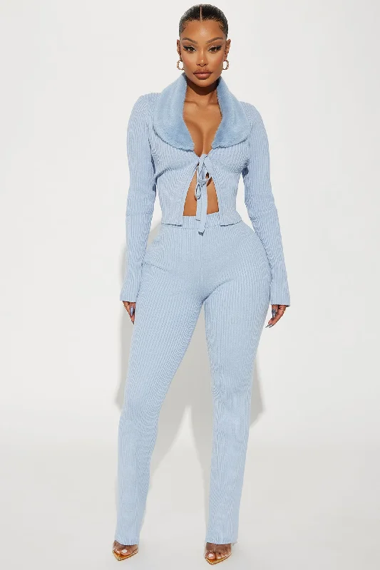 Sincerely Yours Sweater Pant Set - Light Blue