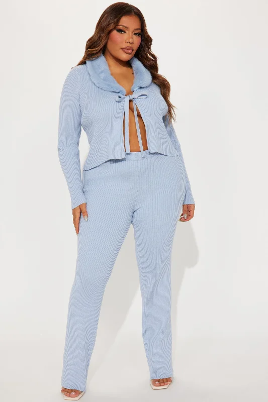 Sincerely Yours Sweater Pant Set - Light Blue