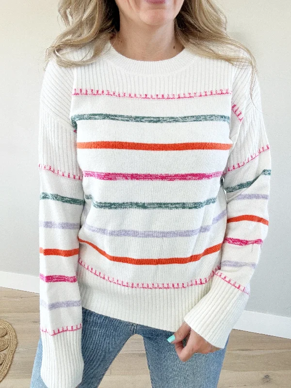 Passed The Test Striped Sweater (Pink Label)