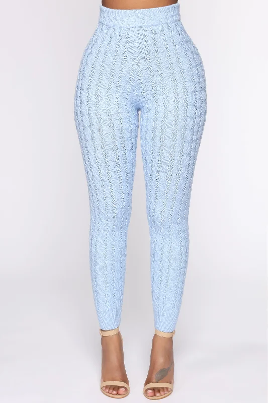 Sweater Sweetie Pant Set - Light Blue