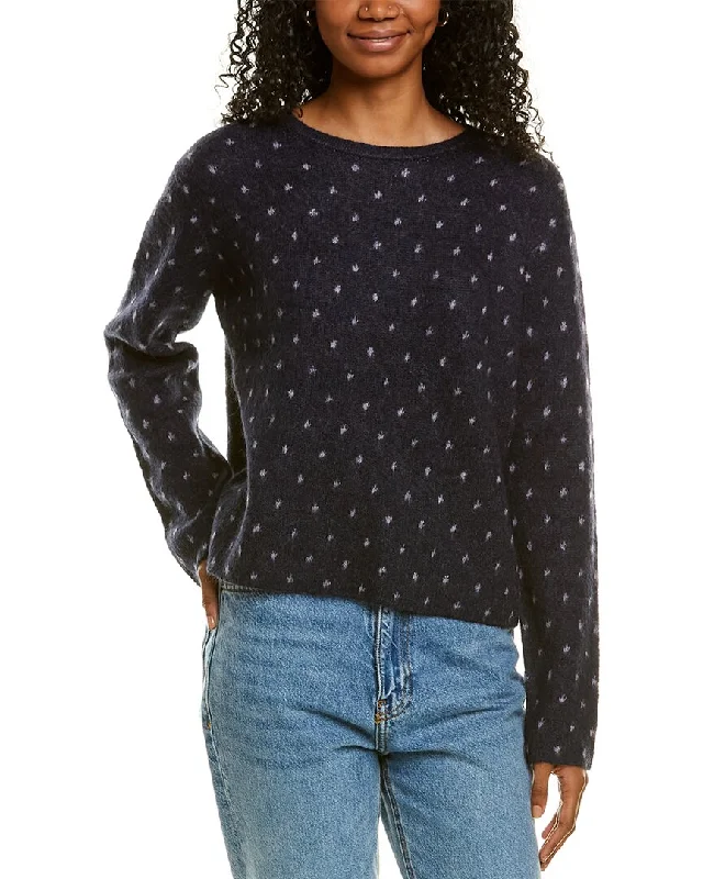 Vince Starry Dot Jacquard Mohair & Alpaca-Blend Sweater