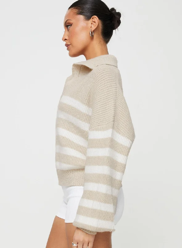 Williamson Stripe Jumper Beige