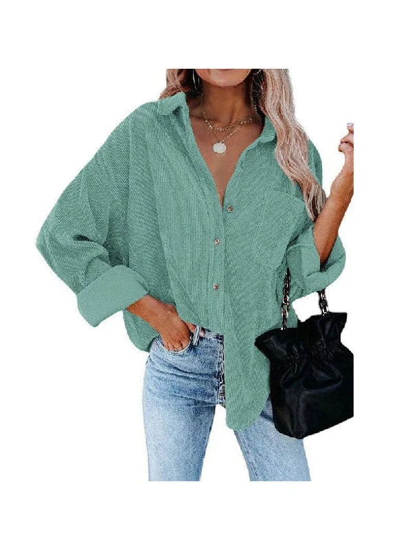 Women's Oversize Loose Casual Corduroy Shirt