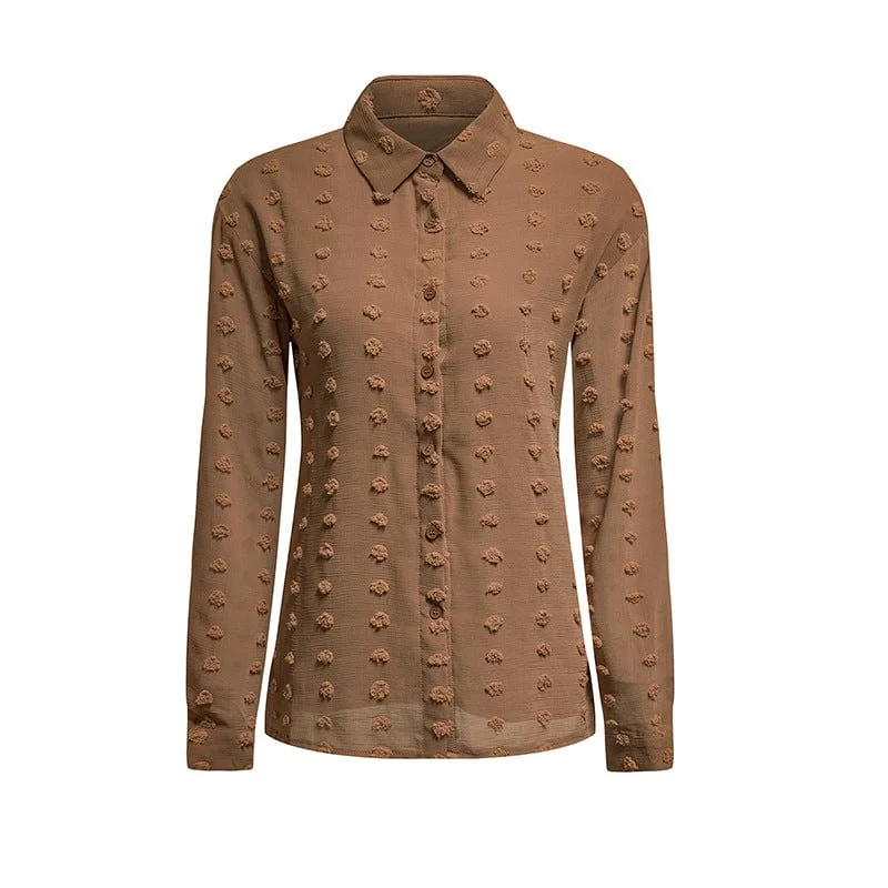 Fashionable Women's Jacquard Cardigan with V-Neck & Long Sleeves