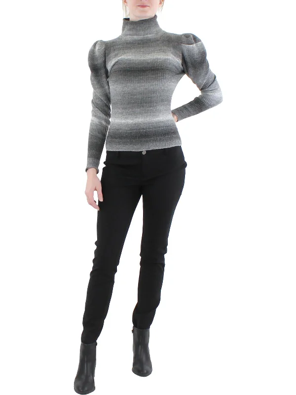 Womens Wool Blend Comfy Turtleneck Sweater