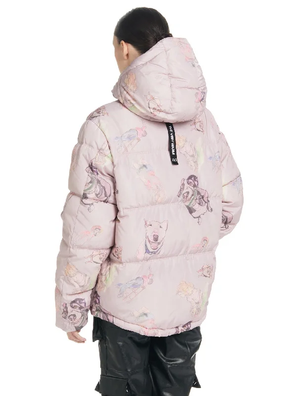 Hooded Puffer - Yuri Pink