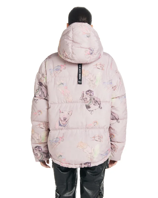 Hooded Puffer - Yuri Pink