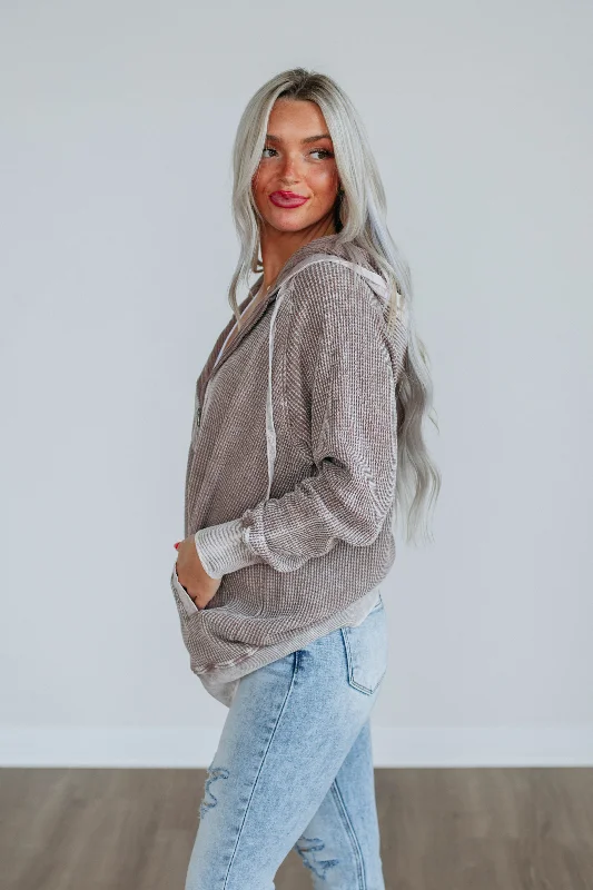 Leya Zip-Up Jacket - Taupe