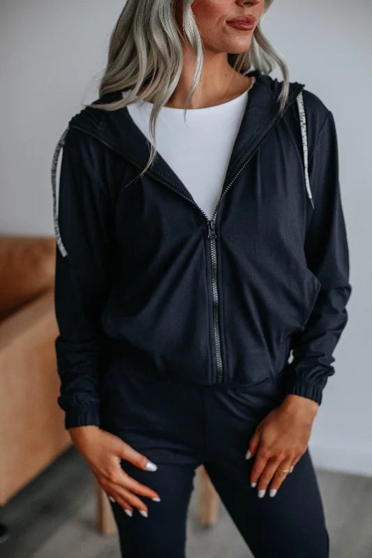 Lynnea Zip-Up Jacket - Black