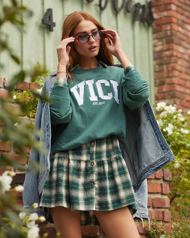 VICI Oversized Crew Neck Sweater