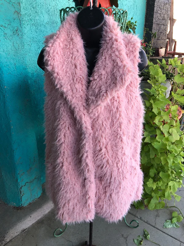 Pink Sherpa Vest