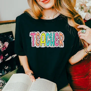 Polka Dot Teacher Graphic Tee & Sweatshirt