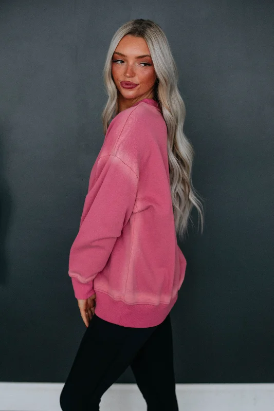 Silas Oversized Crewneck - Pink