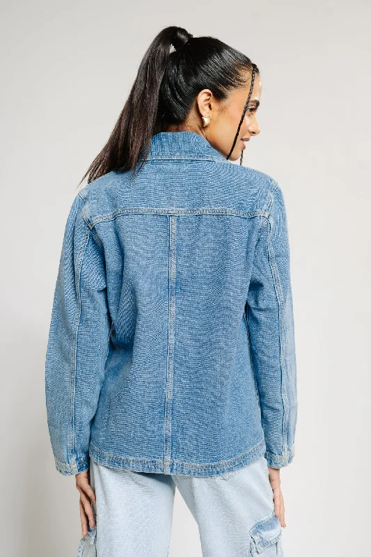 Single Breasted Denim Blazer